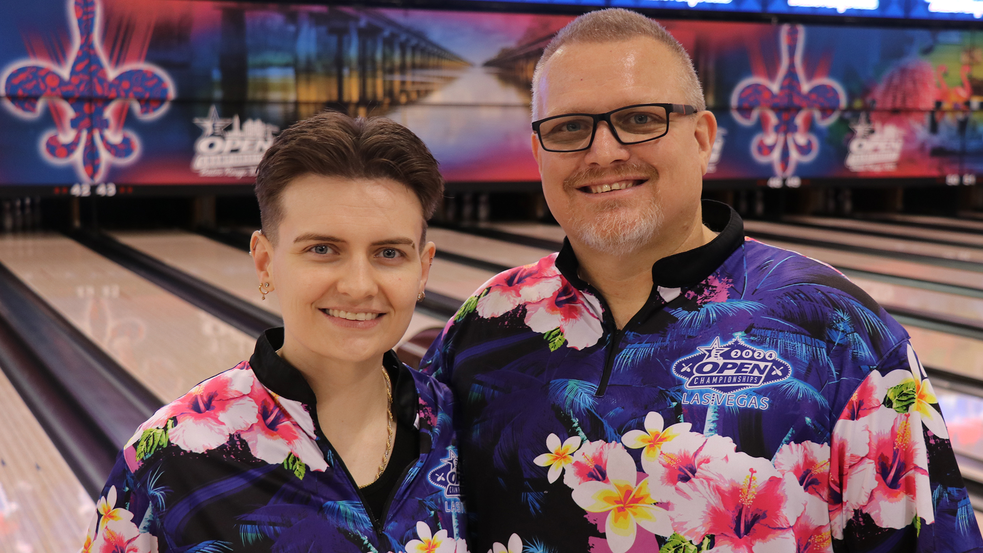 Alaina and Shane Moore at the 2025 USBC Open Championships